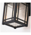 Quoizel exterior wall light Aluminum, transparent grained glass Black