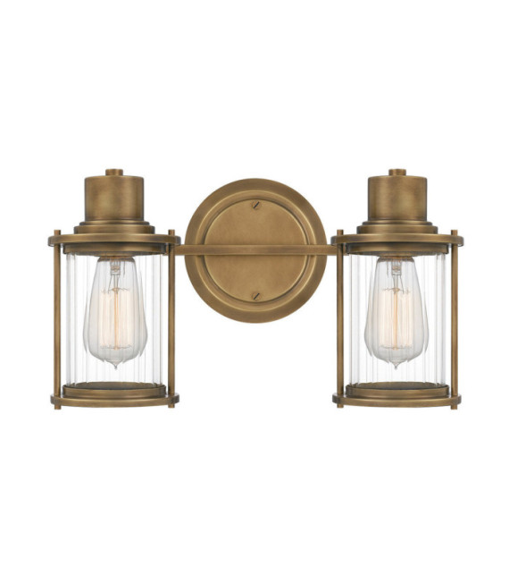 Applique murale Quoizel Verre,Acier Laiton patiné