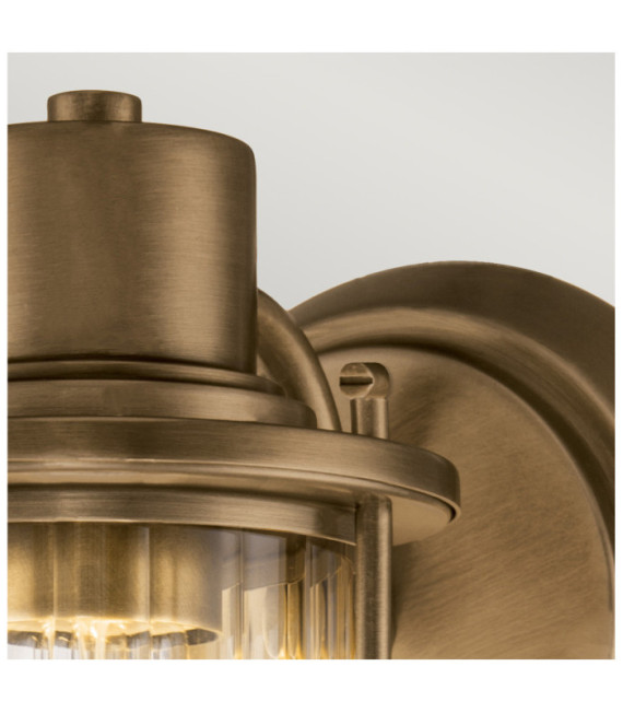 Quoizel wall light Glass, Steel Patinated brass