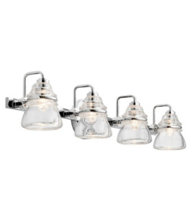 Applique murale Salle de bains Kichler Verre,Acier Chrome poli