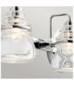 Kichler Bathroom Wall Light Glass, Polished Chrome Steel
