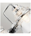 Kichler Bathroom Wall Light Glass, Polished Chrome Steel