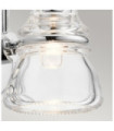 Applique murale Salle de bains Kichler Verre,Acier Chrome poli