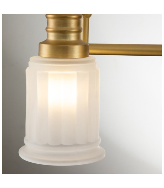 Lampada da parete Quoizel Vetro, Acciaio Ottone spazzolato