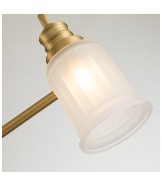 Quoizel Wandleuchte Glas, Stahl Gebürstetes Messing