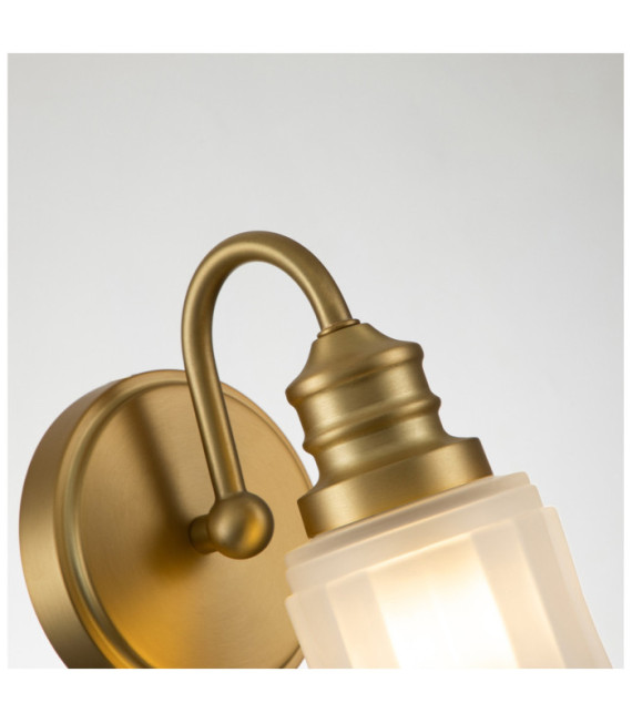 Quoizel wall light Glass, Steel Brushed brass