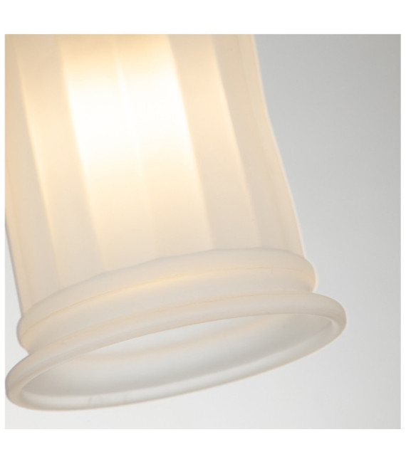 Lampada da parete Quoizel Vetro, Acciaio Ottone spazzolato