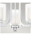 Quoizel wall light Steel, opal, transparent glass Polished chrome