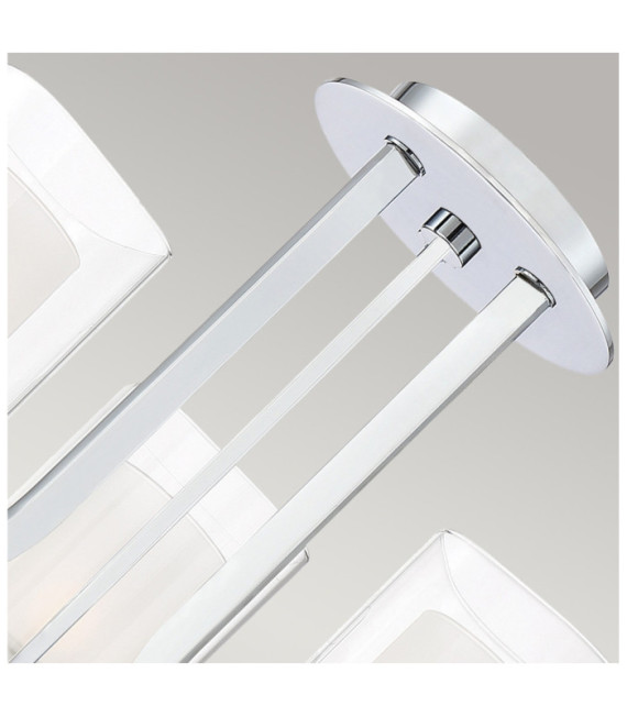 Aplique Quoizel Acero, opalino, vidrio transparente Cromo pulido