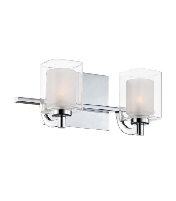 Applique murale Quoizel Acier,opale,verre transparent Chrome poli