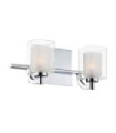 Quoizel wall light Steel, opal, transparent glass Polished chrome