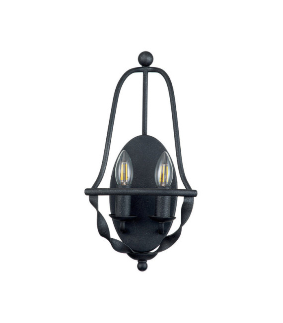 Applique murale Quoizel Acier Frêne gris