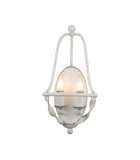 Lampada da parete Quoizel Acciaio invecchiato bianco
