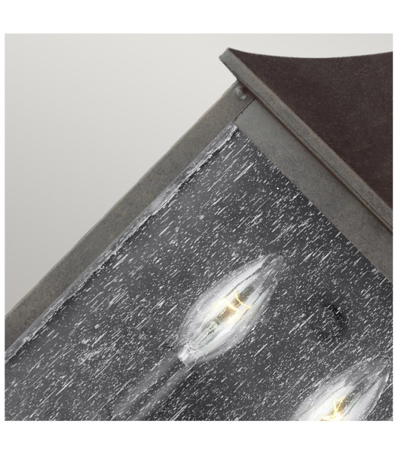 Outdoor wall light Feiss Steel, Marten grained glass