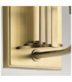 Kichler wall light Steel, transparent fluted glass Brushed natural brass