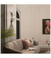 Kichler wall light Steel, transparent fluted glass Brushed natural brass