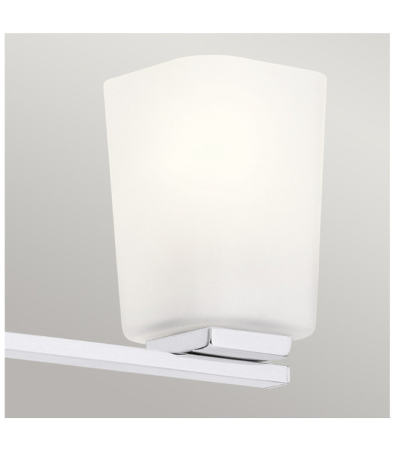 Kichler Bathroom Wall Light Opal Glass, Steel, Zinc Polished Chrome