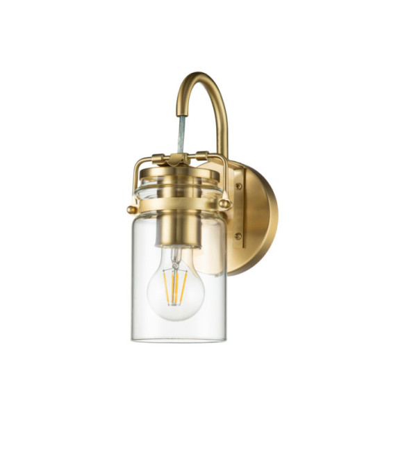 Kichler wall light Clear glass, steel Brushed brass