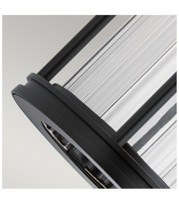 Kichler exterior wall light Transparent glass, aluminum, steel Black