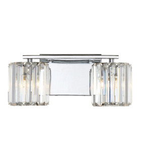 Quoizel Wandleuchte Stahl, Kristall, Glas Poliertes Chrom