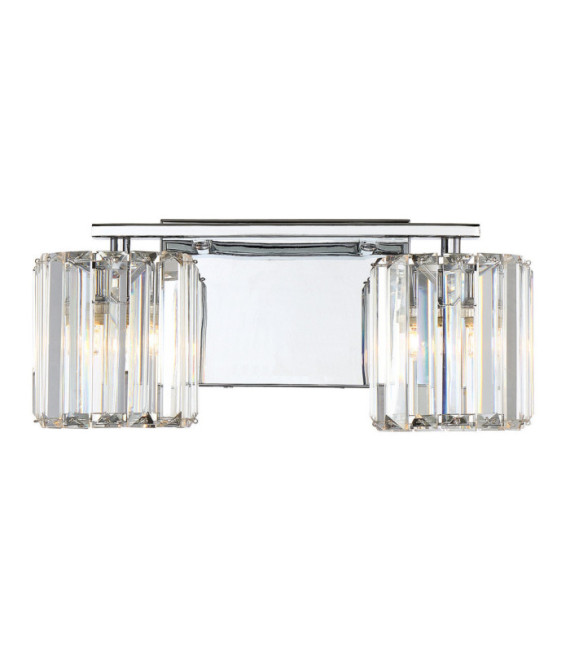 Lampada da parete Quoizel Acciaio, Cristallo, Vetro Cromo lucido
