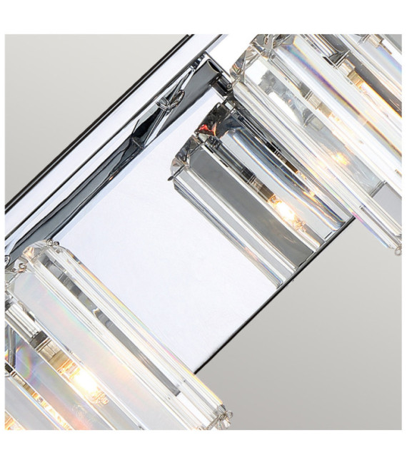 Quoizel Wandleuchte Stahl, Kristall, Glas Poliertes Chrom