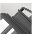 Applique murale extérieur Quoizel Aluminium,cuivre,acier,verre biseauté transparent Graphite avec réflecteur en étain