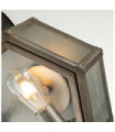 Quoizel exterior wall light Aluminum, steel, brass, transparent grained glass Burnished bronze