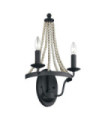 Applique murale Feiss Bois,Acier Zinc patiné foncé avec gris bois flotté