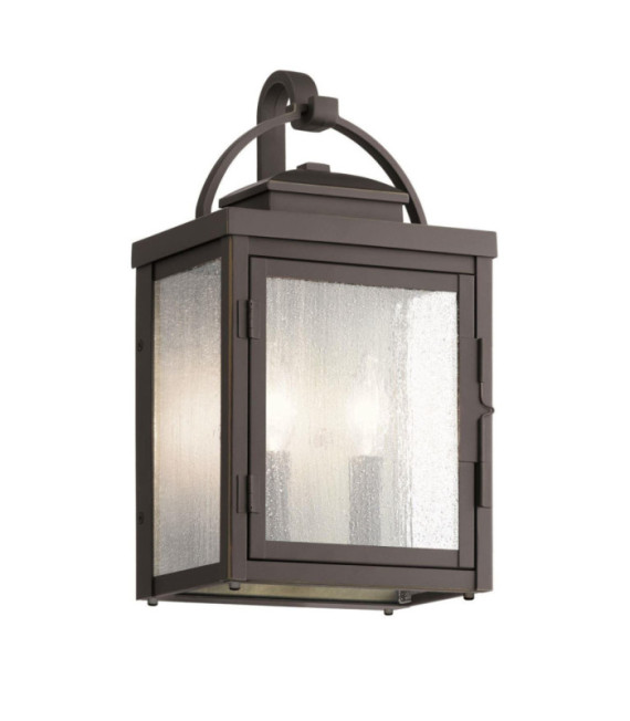 Kichler Außenwandleuchte Aluminium, geriebenes Glas Bronze gerieben