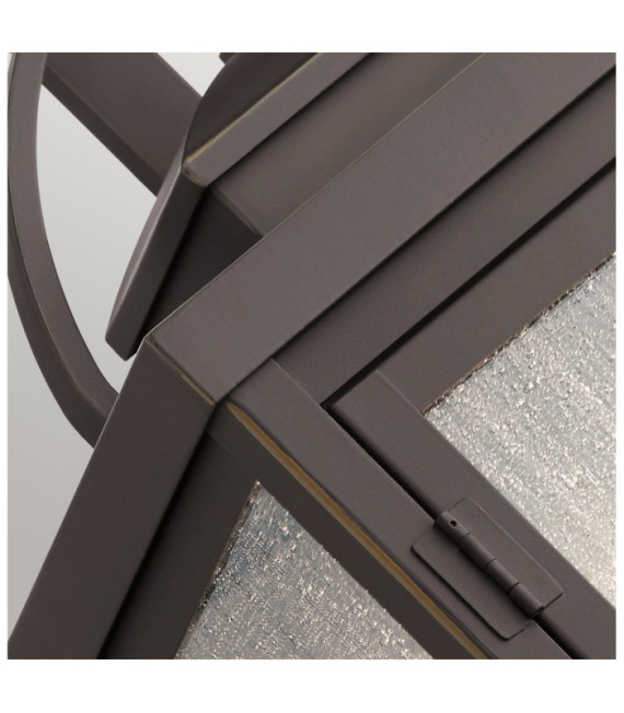 Lampada da parete per esterni Kichler Alluminio, vetro seminato Bronzo lucidato