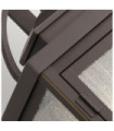 Applique murale extérieur Kichler Aluminium,verre semé Bronze frotté