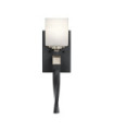 Kichler Wall Light Opal Glass, Black Steel