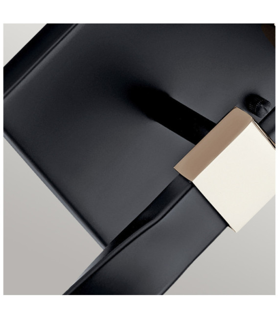 Kichler Wall Light Opal Glass, Black Steel