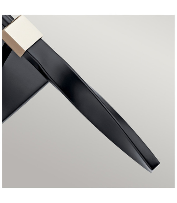 Kichler Wall Light Opal Glass, Black Steel