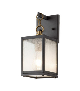 Lampada da parete per esterni Kichler Alluminio, vetro granulato trasparente Zinco patinato