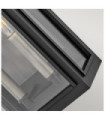 Hinkley exterior wall light Transparent glass, Black aluminum