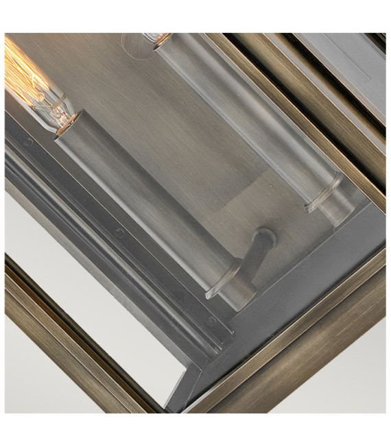 Hinkley exterior wall light Transparent glass, aluminum Painted burnished bronze