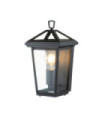 Hinkley exterior wall light Transparent glass, aluminum Museum Black