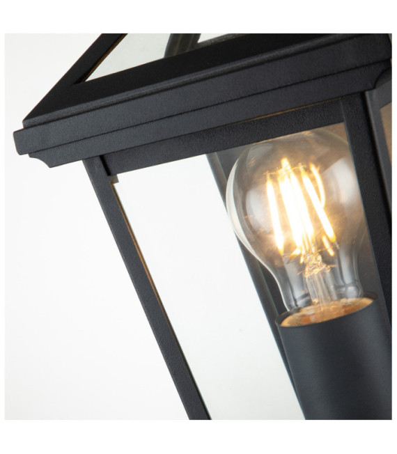 Lampada da parete per esterni Hinkley Vetro trasparente, alluminio Museum Black