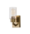 Applique murale Kichler Acier,verre grainé transparent Laiton naturel