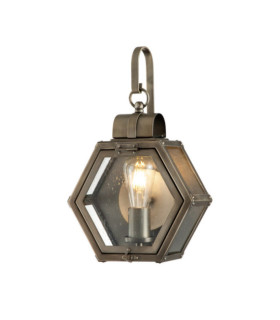 Lampada da parete per esterni Quoizel Alluminio, acciaio, ottone, vetro granato trasparente Bronzo brunito