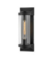 Hinkley exterior wall light Aluminum, brass, clear glass Textured black