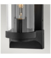 Hinkley exterior wall light Aluminum, brass, clear glass Textured black