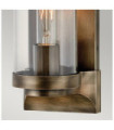 Hinkley outdoor wall light Aluminum, brass, clear glass Burnished bronze