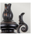 Baltimore exterior wall light Aluminum, amber tinted glass Patinated bronze