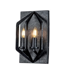 Applique murale Quoizel Acier Vieux Noir