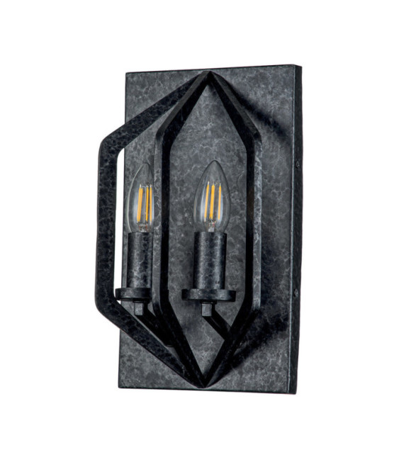 Applique murale Quoizel Acier Vieux Noir