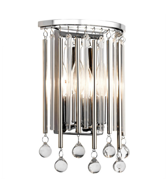 Kichler Cristal wall light, Polished chrome steel