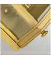 Holborn outdoor wall light Transparent glass, Brass Brushed brass